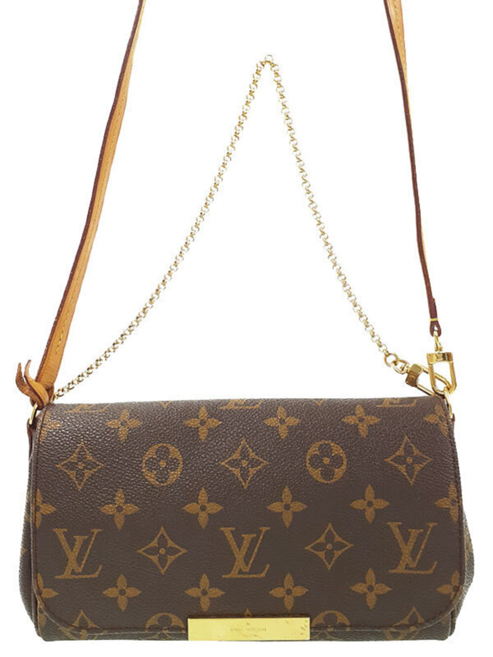 Louis Vuitton Monogram Favorite Bag Shoulder Bag Canvas Leather Brown